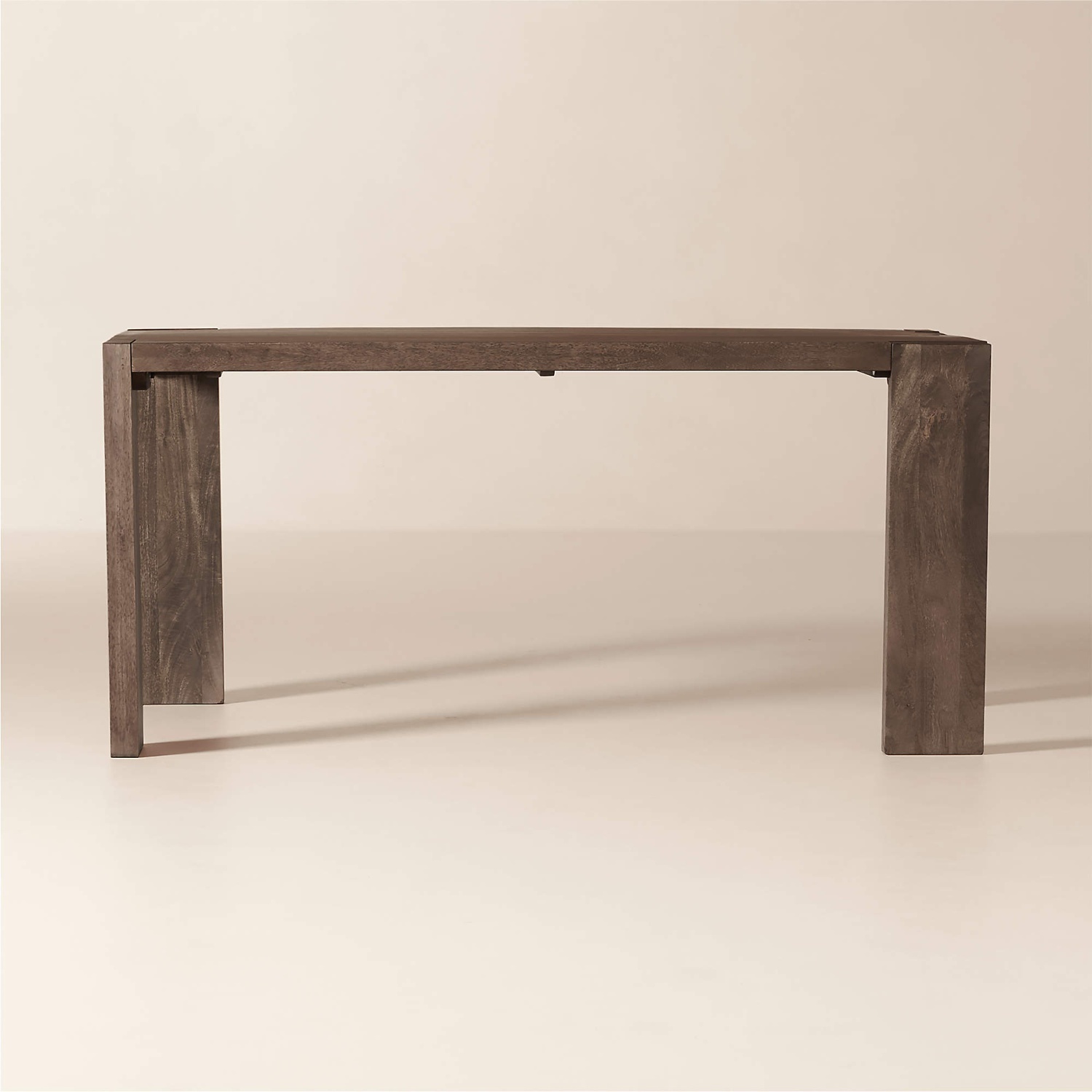 CB2 Blox 63" Rectangular Brown Wood Dining Table - image-5
