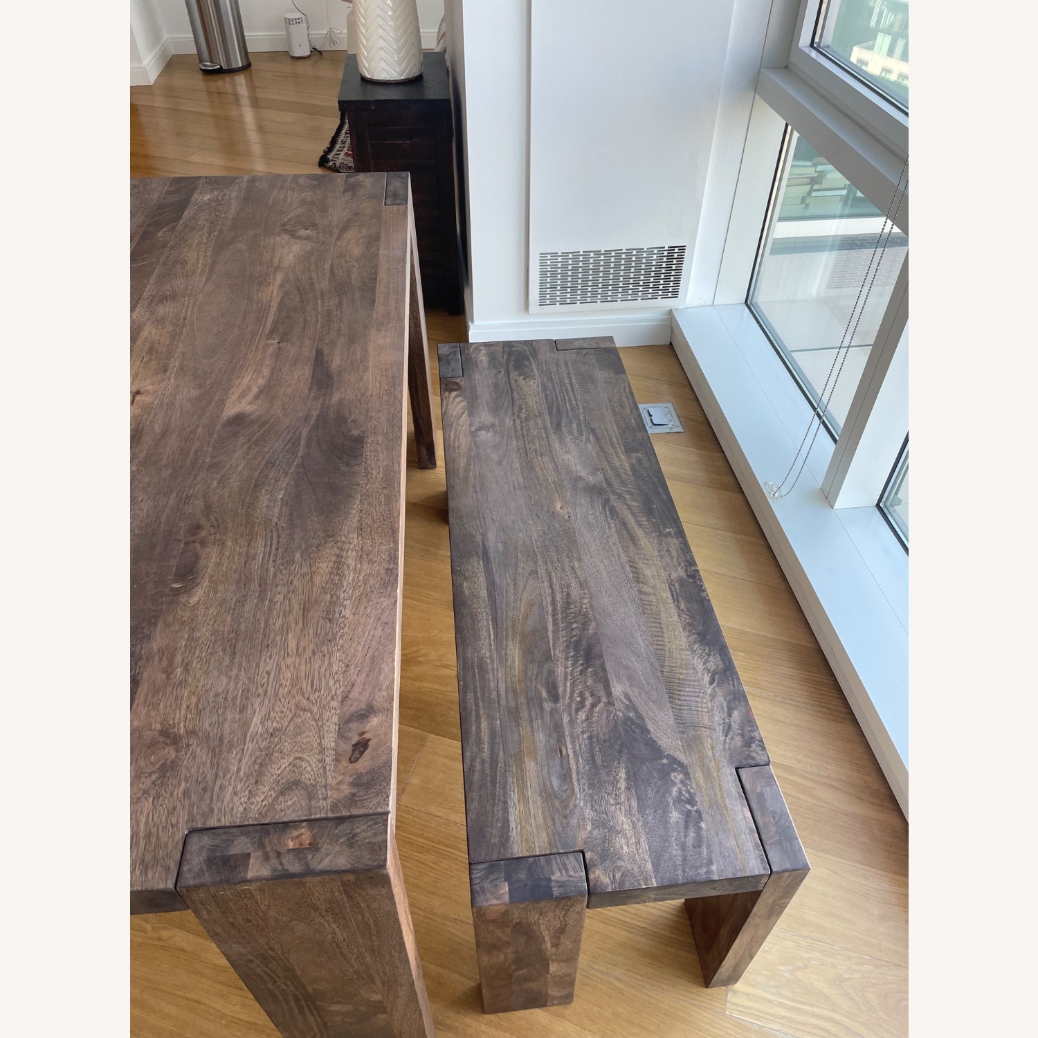 CB2 Blox 63" Rectangular Brown Wood Dining Table - image-3