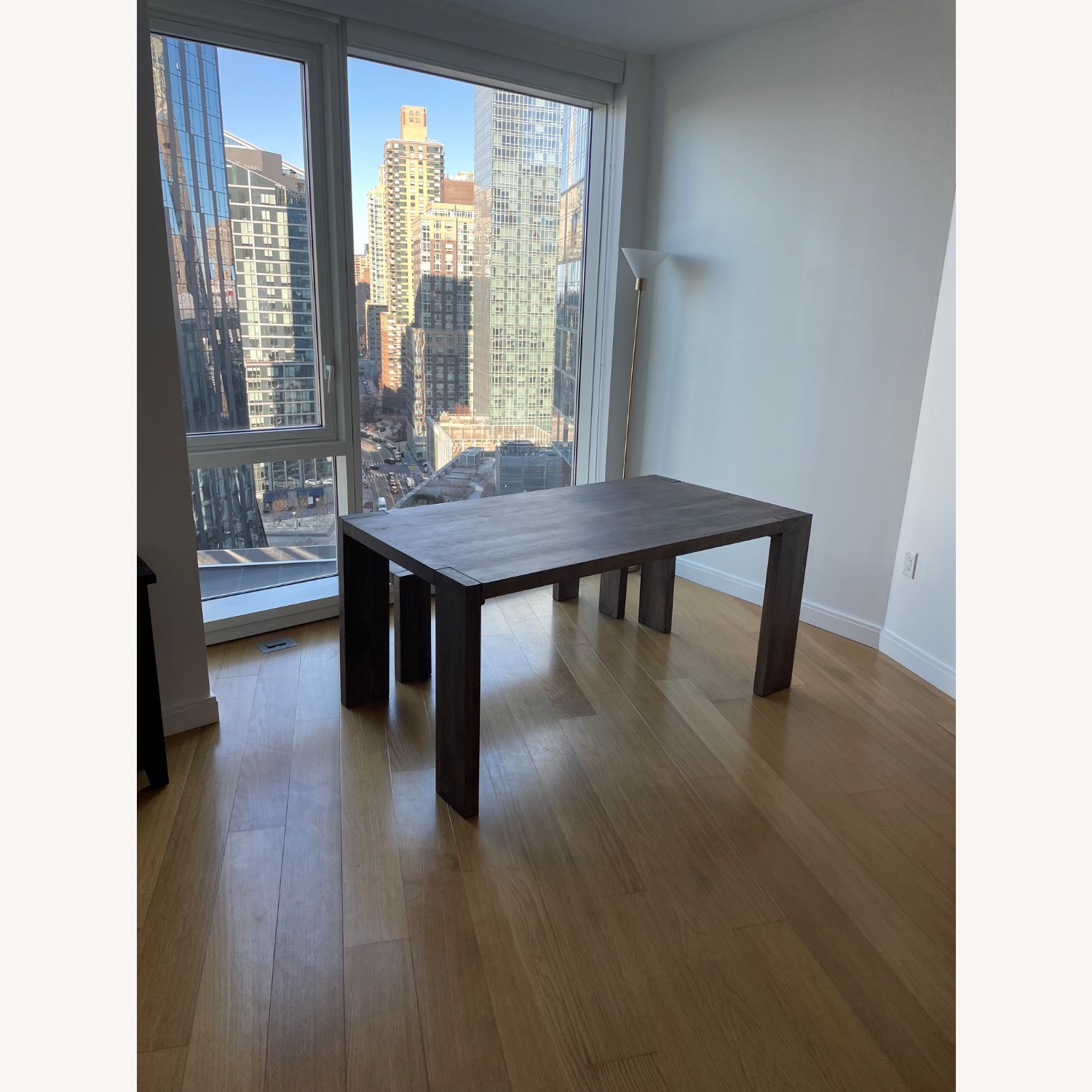 CB2 Blox 63" Rectangular Brown Wood Dining Table - image-4