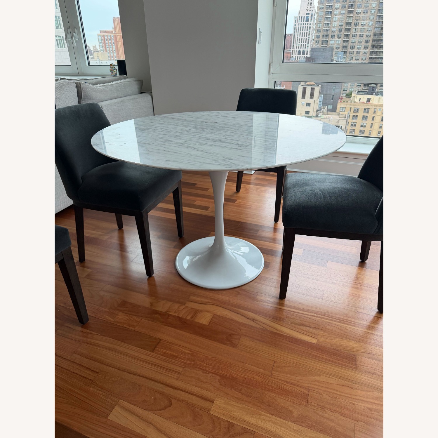 Rove Concepts Tulip White Marble Dining Table - image-2