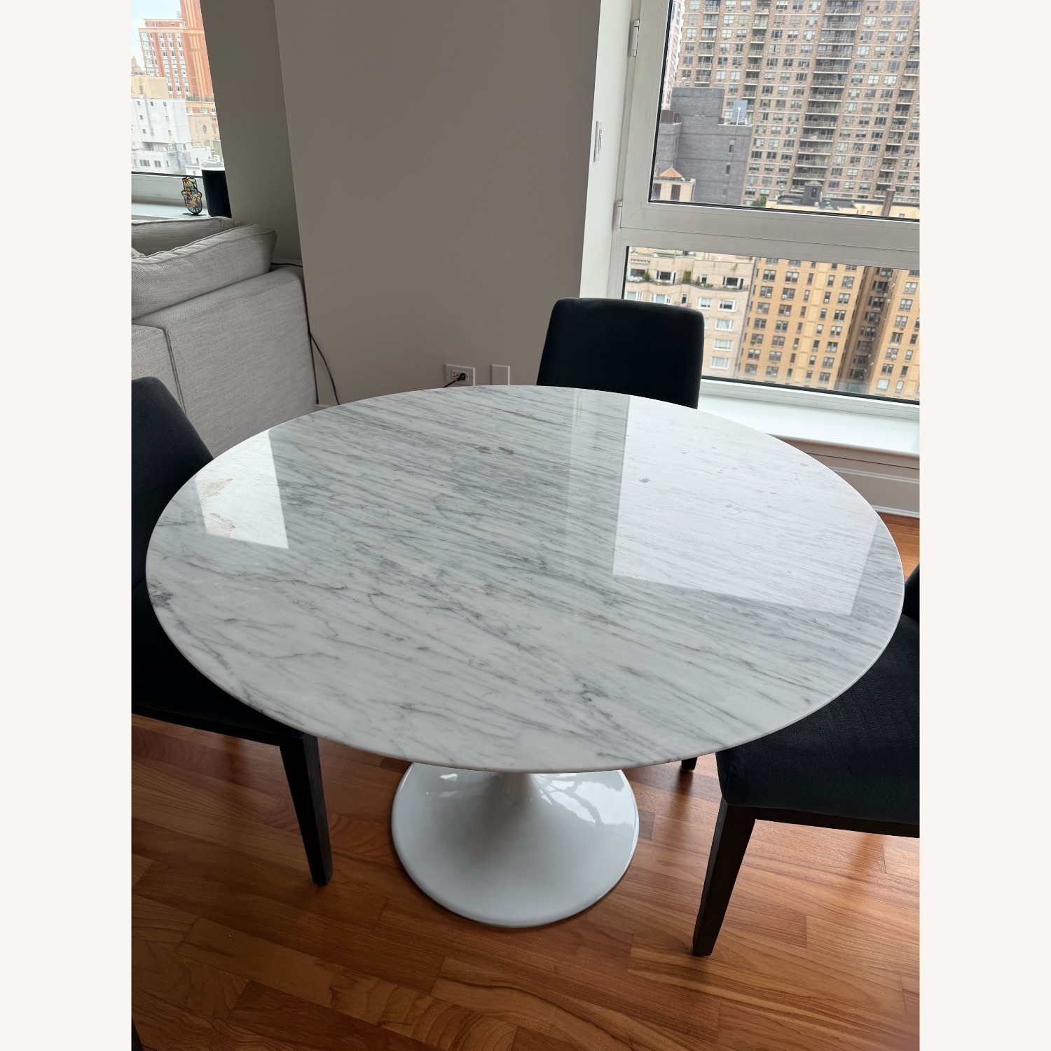 Rove Concepts Tulip White Marble Dining Table - image-3
