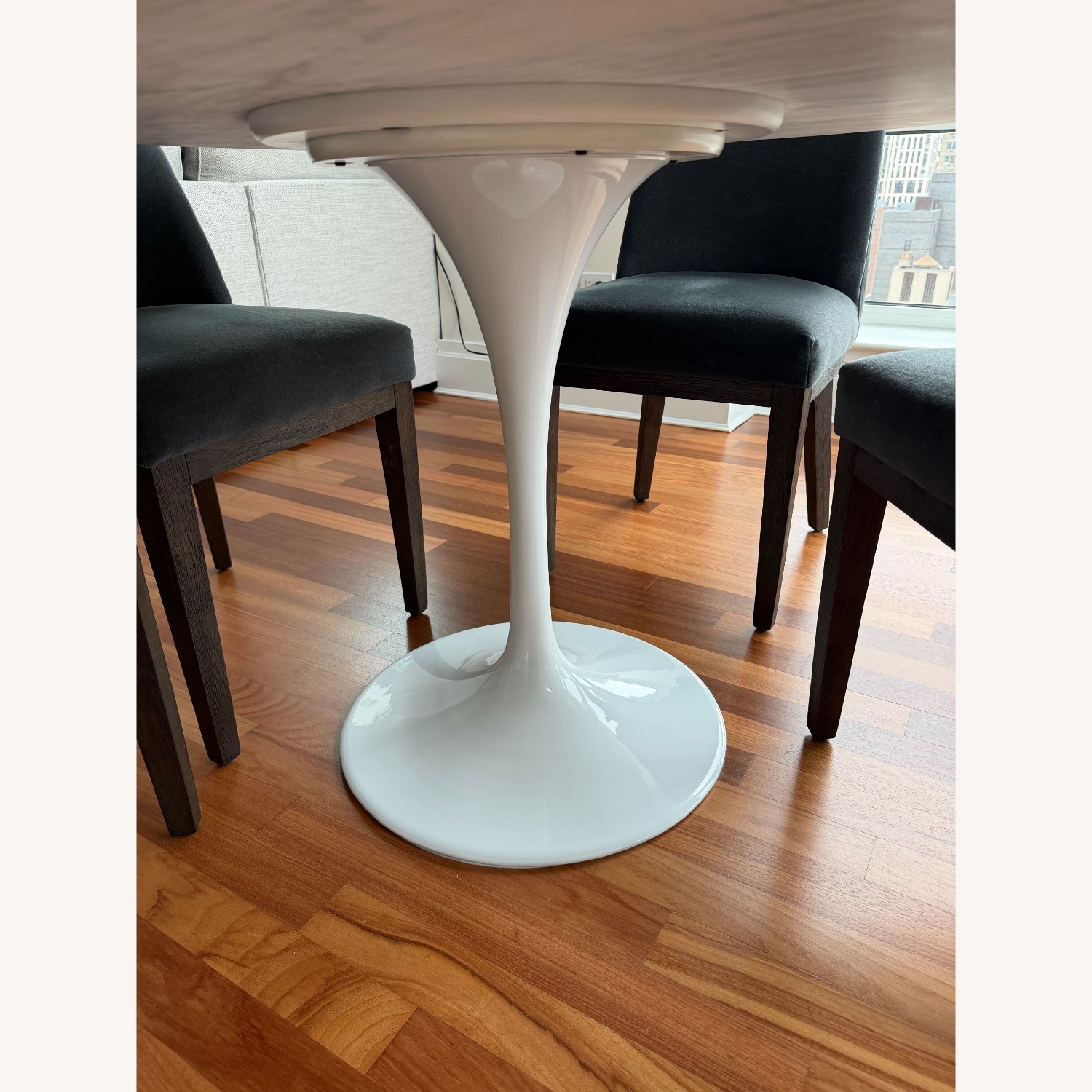 Rove Concepts Tulip White Marble Dining Table - image-5