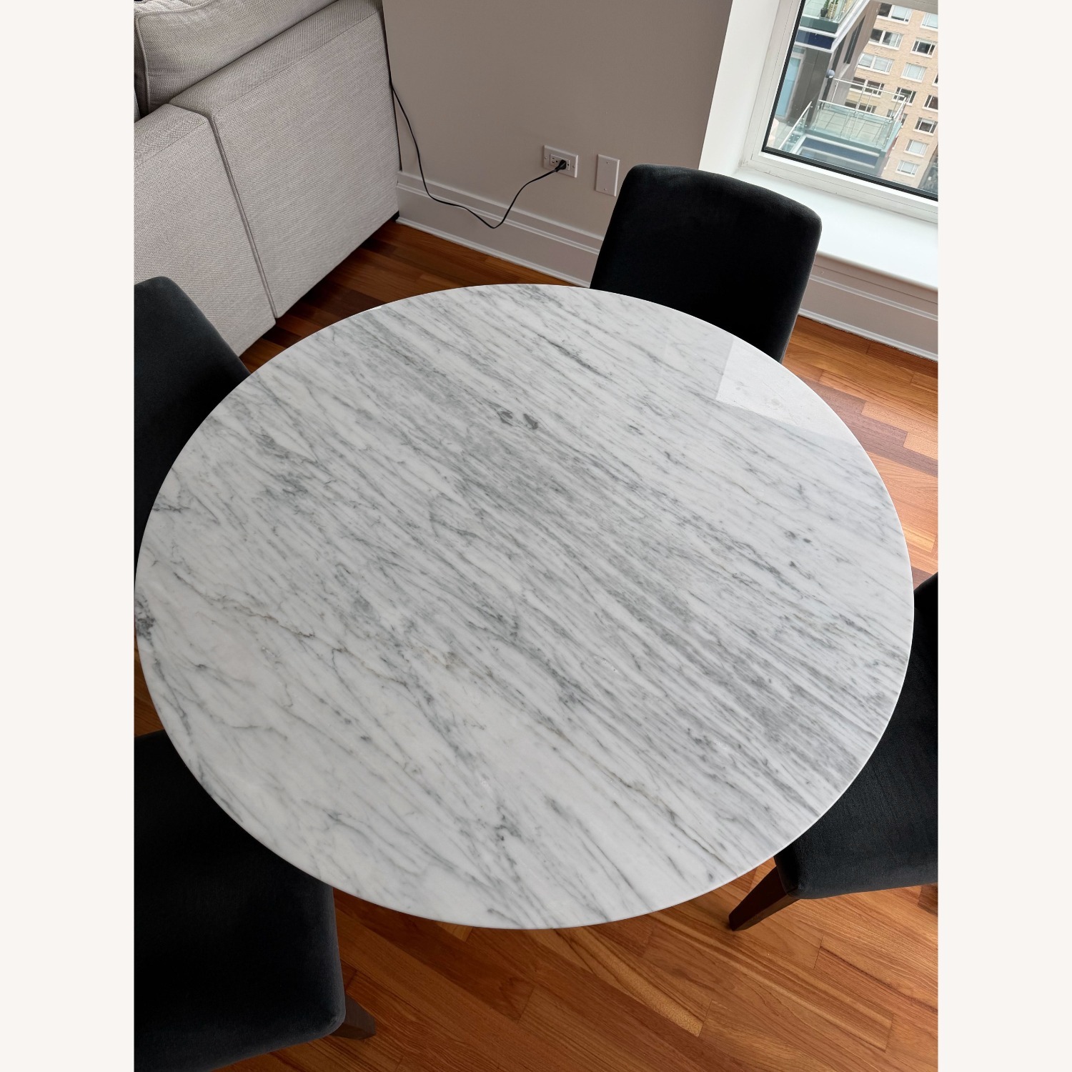 Rove Concepts Tulip White Marble Dining Table - image-4