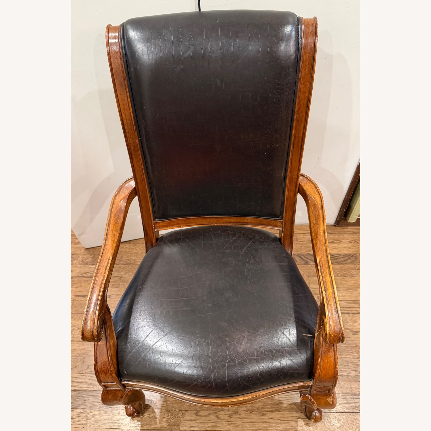 Vintage/Antique Brown Accent Chairs - image-4