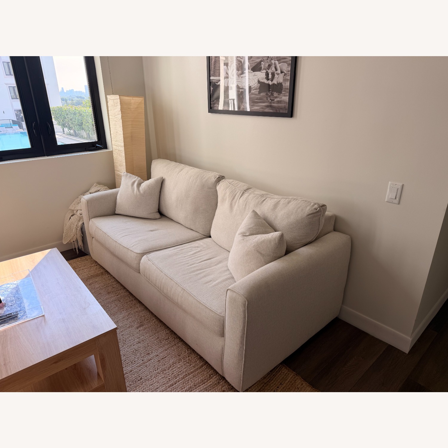City Furniture Natural Fabric 3+ Seater Sofa - image-3