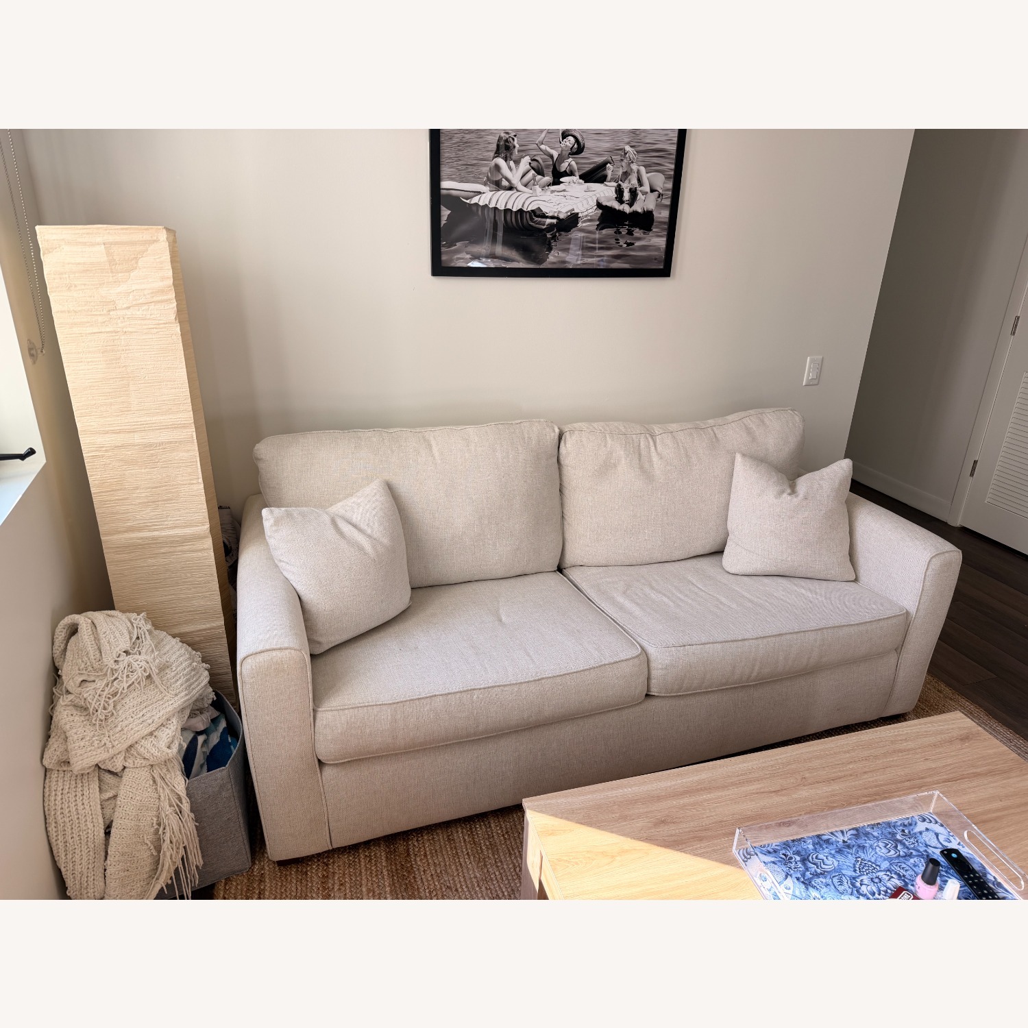 City Furniture Natural Fabric 3+ Seater Sofa - image-2