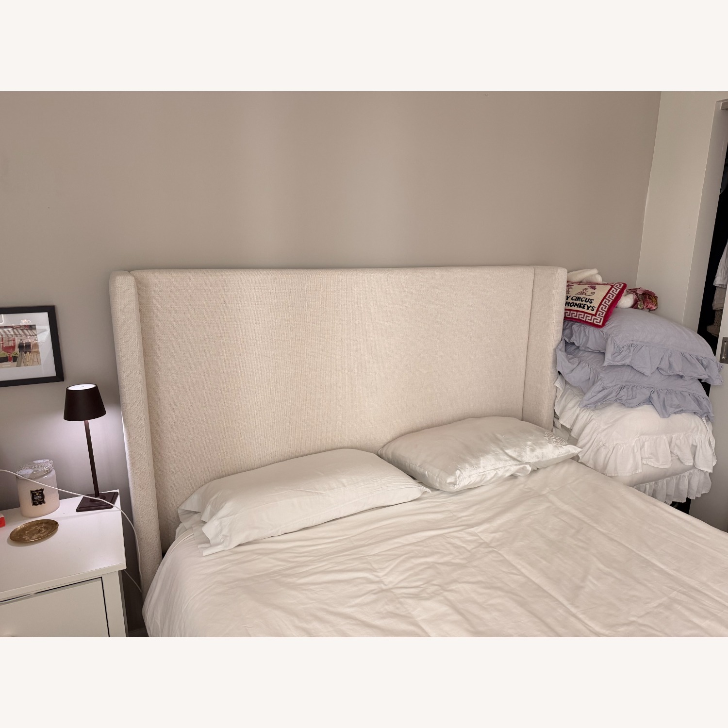 Wayfair Ana Upholstered Wingback Bed - image-2
