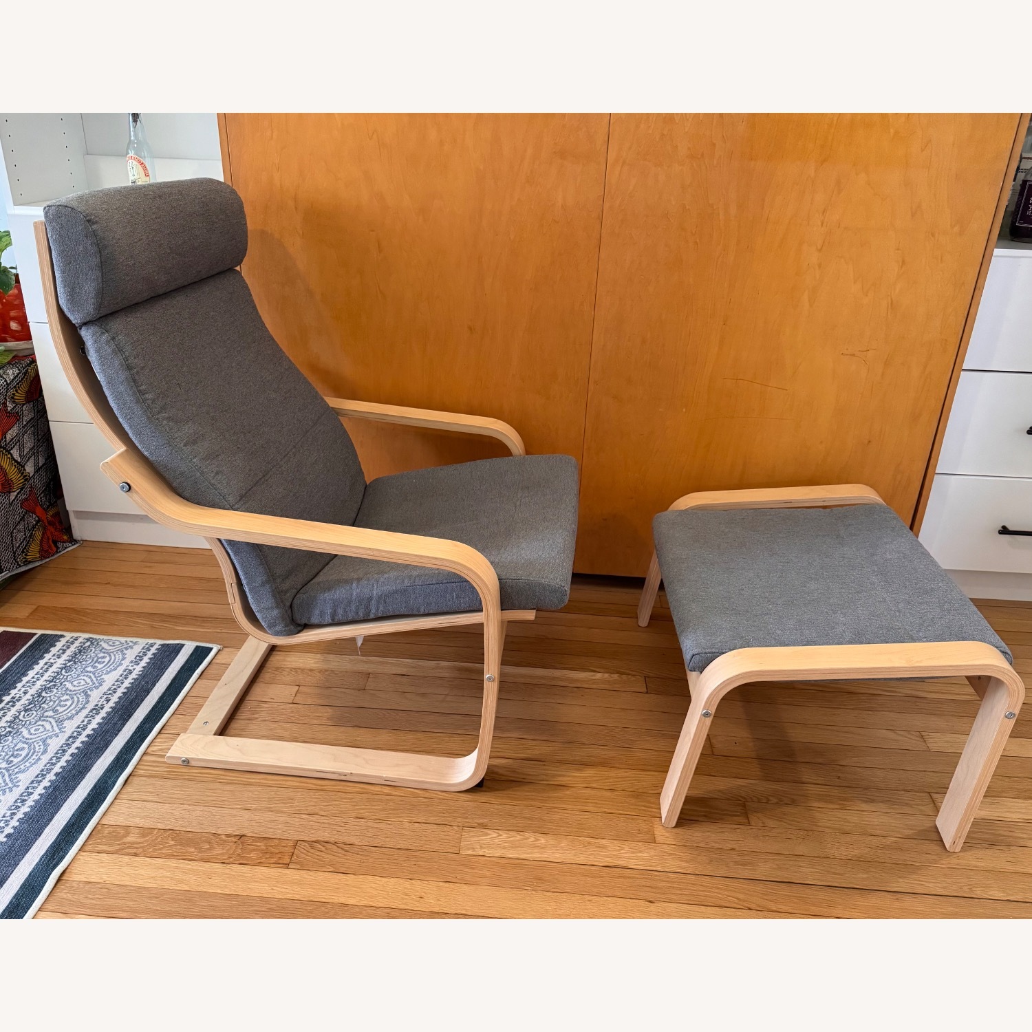 IKEA Poäng Chair + Ottoman - image-3
