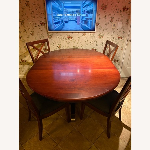 Used Ethan Allen British Classics Pedestal Dining Table for sale on AptDeco