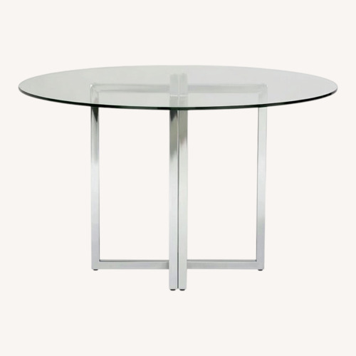 Used CB2 Silverado Glass Dining Room Table for sale on AptDeco