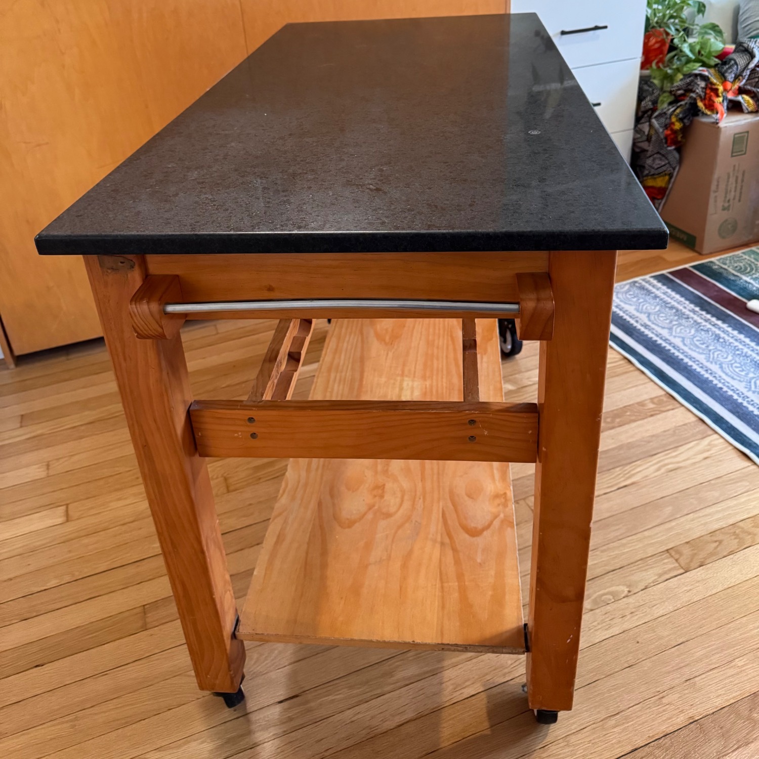 Kitchen Island Cart with Granite Top - image-3
