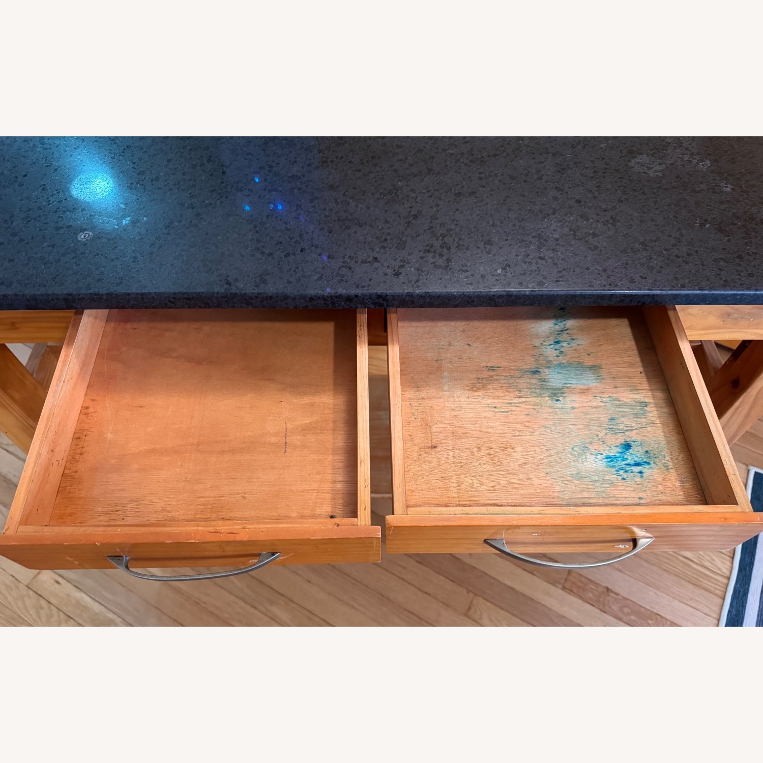 Kitchen Island Cart with Granite Top - image-4