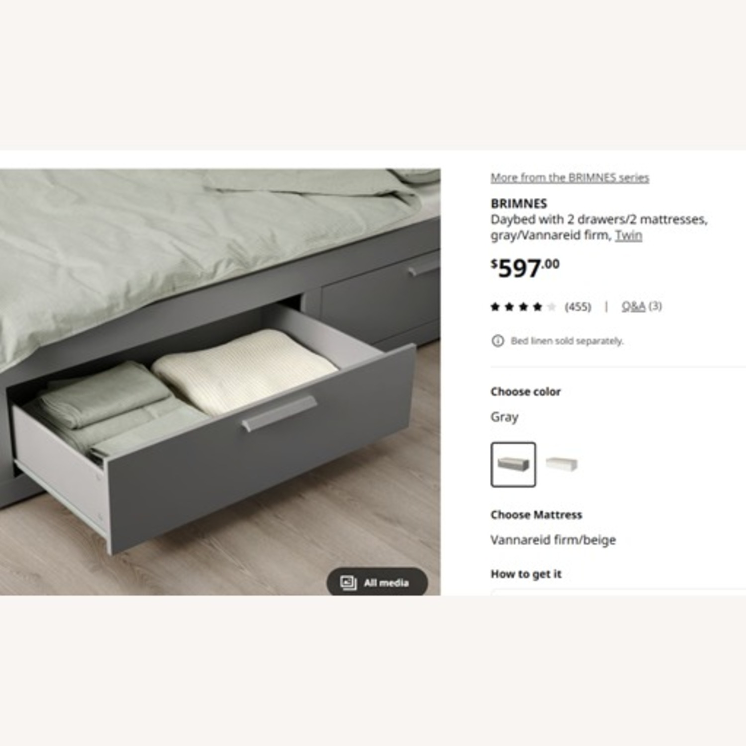 IKEA Brimmes Double Bed  - image-3