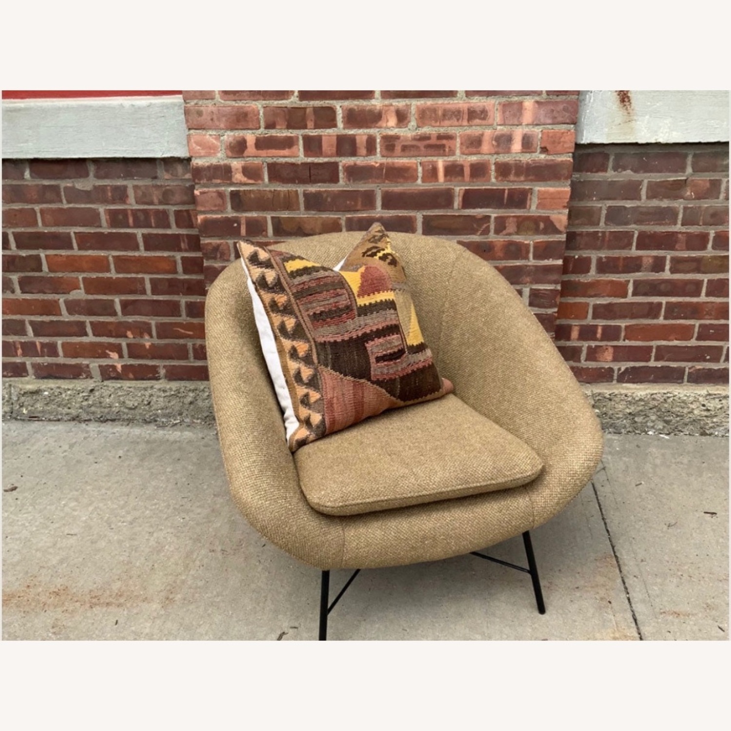 ABC Carpet and Home Gold Boucle Accent Chairs - image-6