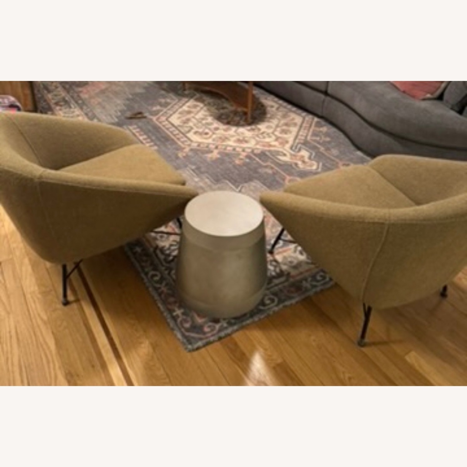 ABC Carpet and Home Gold Boucle Accent Chairs - image-4