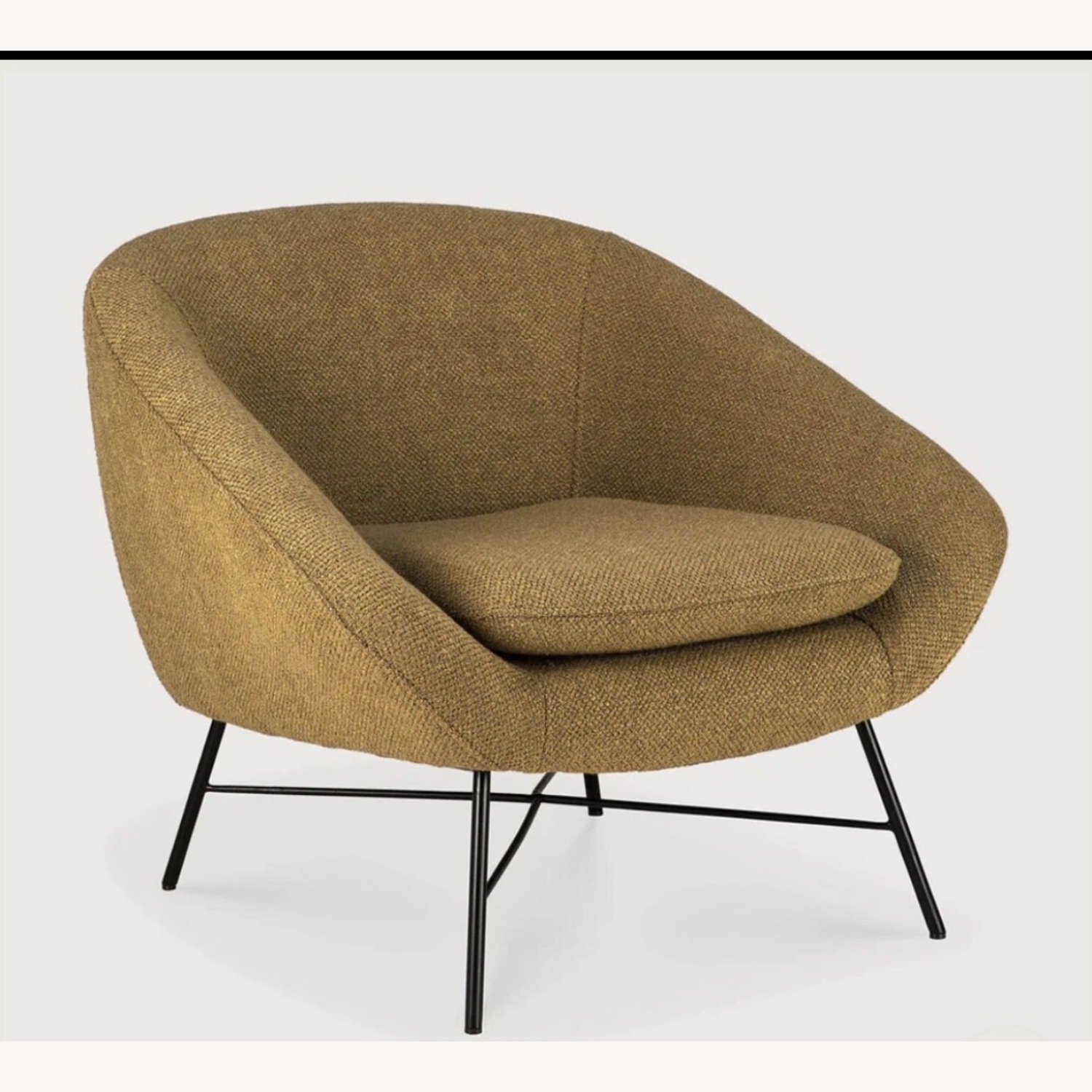 ABC Carpet and Home Gold Boucle Accent Chairs - image-1