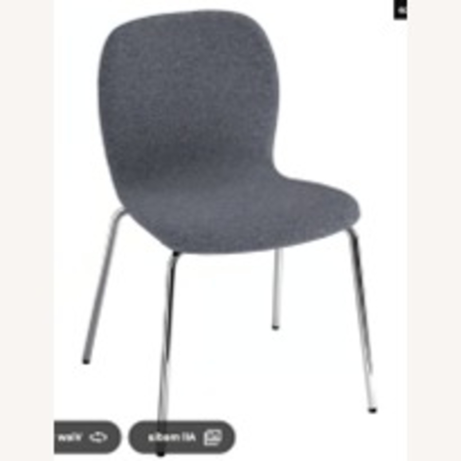 IKEA Karlpetter Light Gray Fabric Dining Chairs - image-1