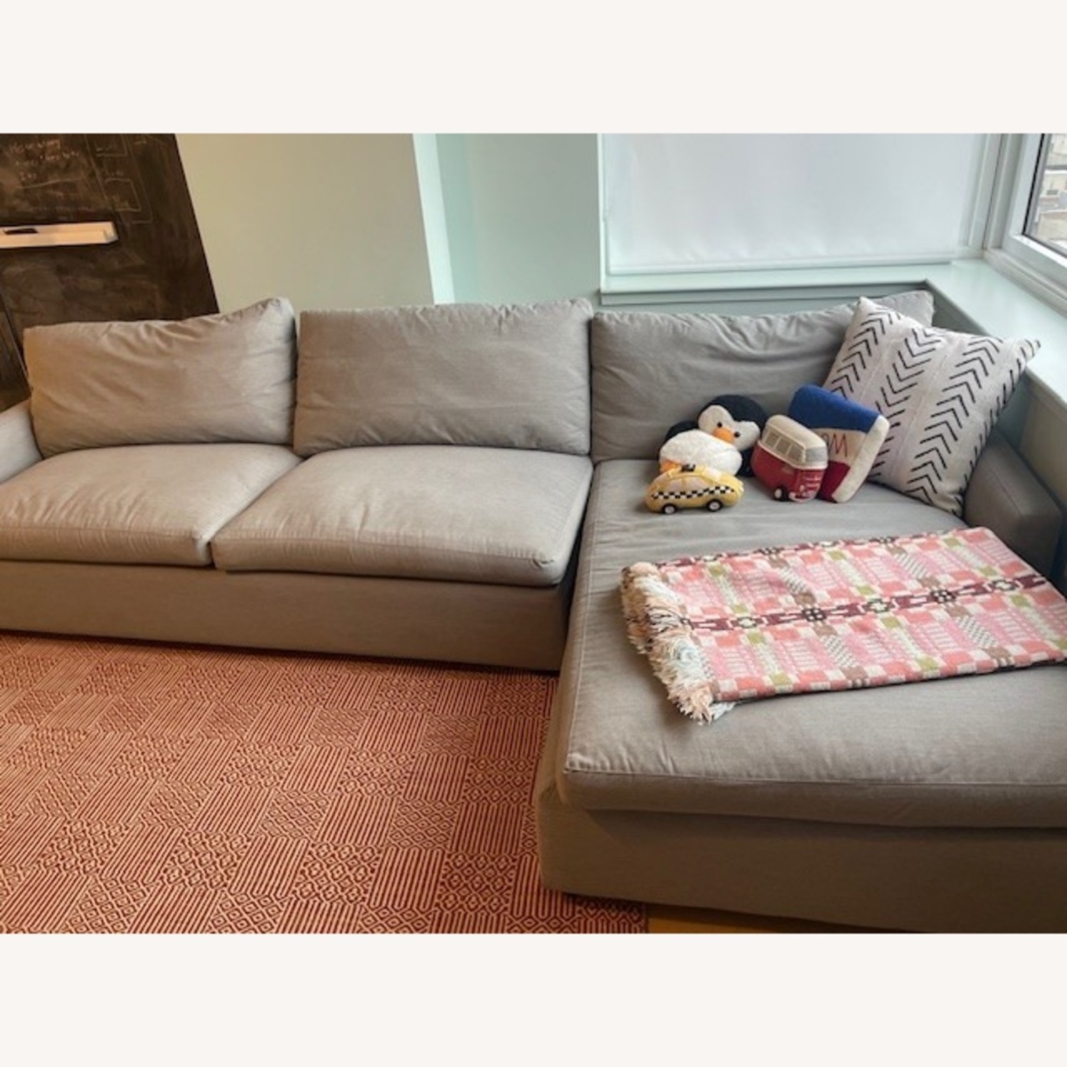 ABC Carpet and Home Light Gray Sleeper Sofa - image-3