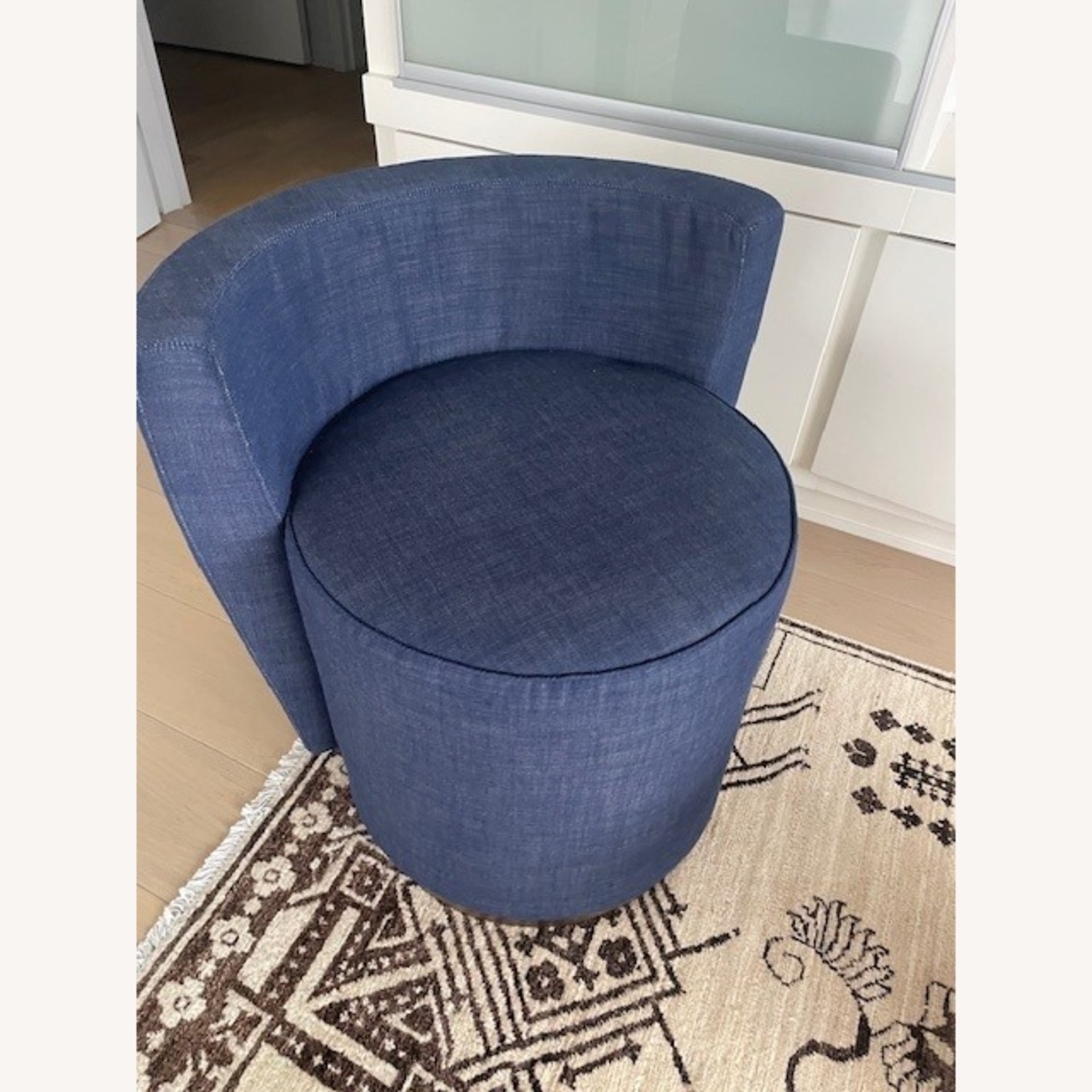 Blue Fabric Stools - image-1