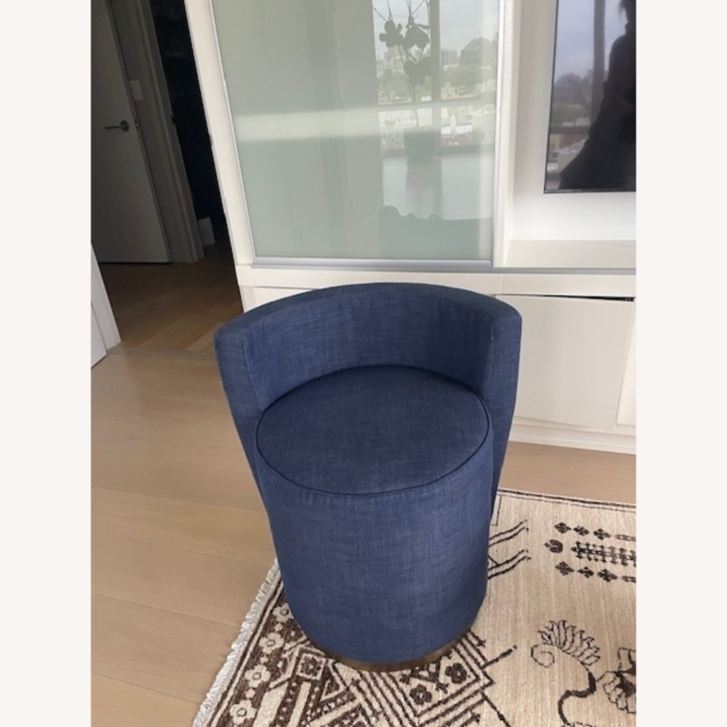 Blue Fabric Stools - image-3