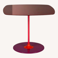 Kartell Red Thierry Side Tables - Set of 2 Tall