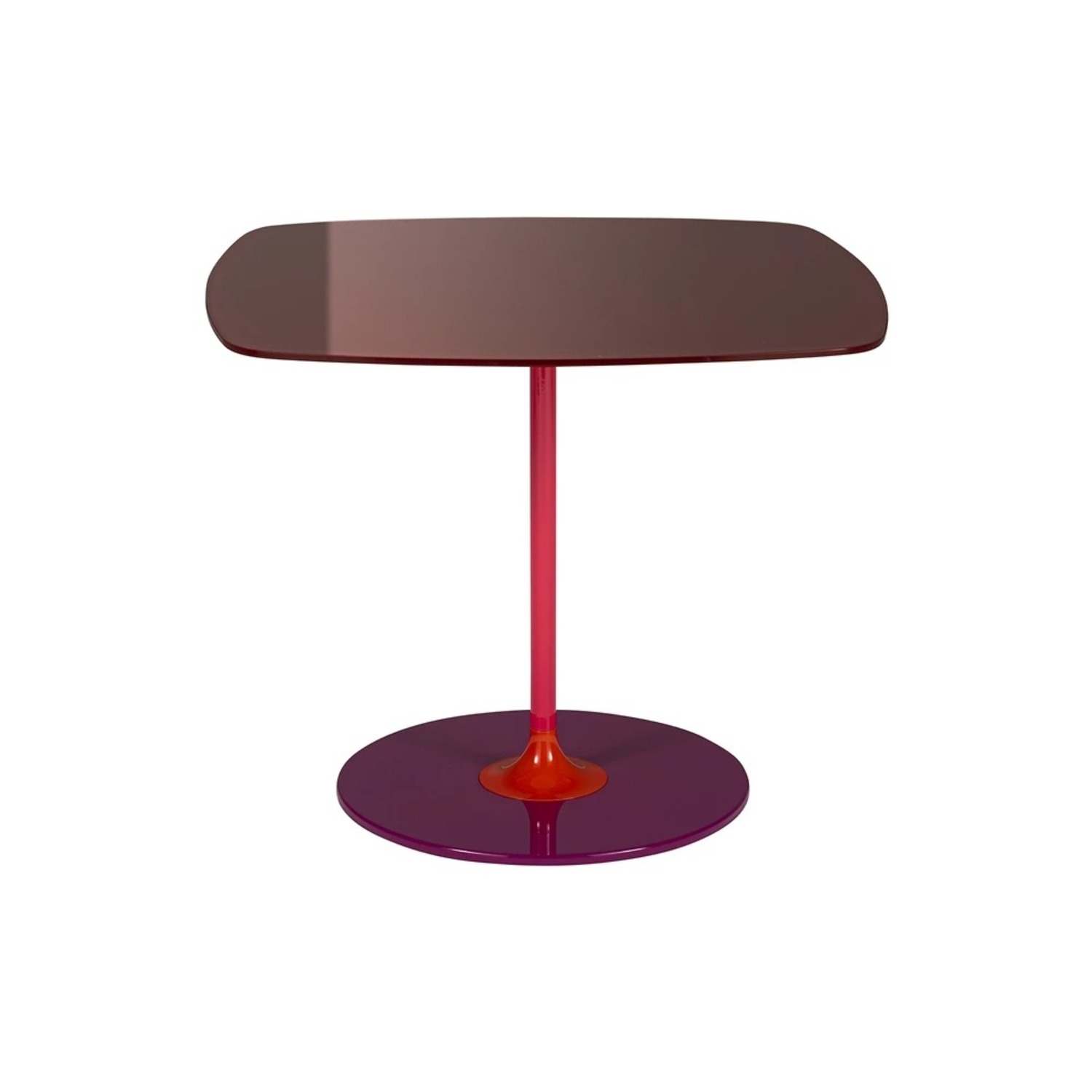 Kartell Thierry Tables Red Glass Side Table - Low - image-3