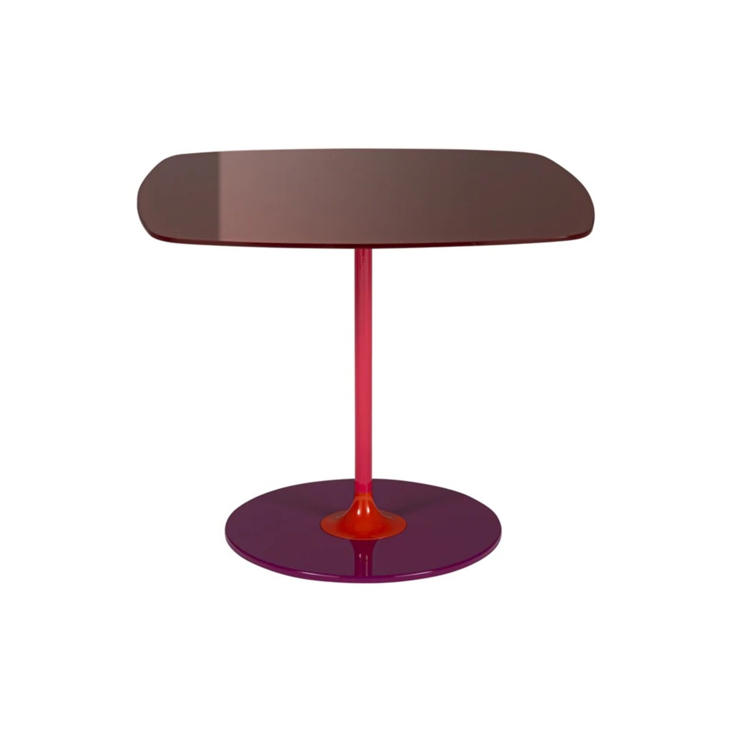 Kartell Thierry Tables Red Glass Side Table - Low - image-2