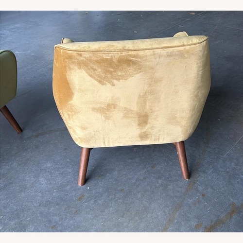 Used Midinmod Yellow Velvet Armchair for sale on AptDeco