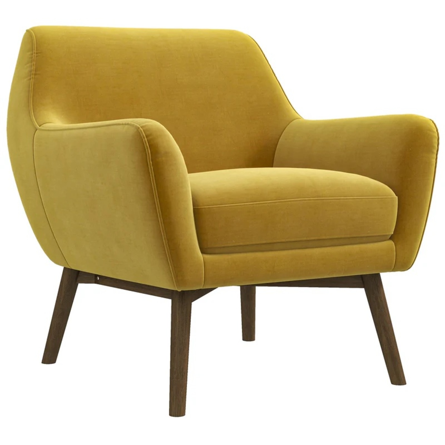 Midinmod Yellow Velvet Armchair - image-5