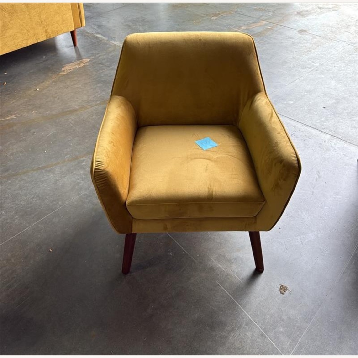 Midinmod Yellow Velvet Armchair - image-3