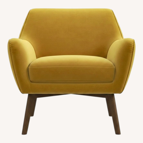 Used Midinmod Yellow Velvet Armchair for sale on AptDeco