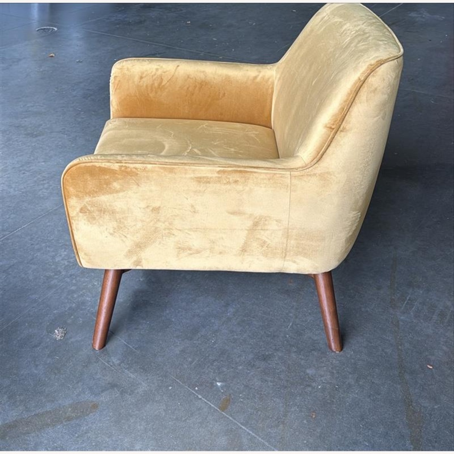 Midinmod Yellow Velvet Armchair - image-2