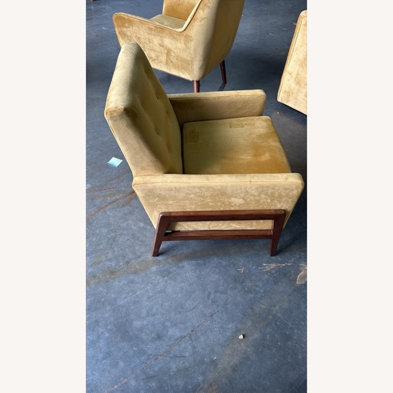 Midinmod Yellow Velvet Armchair - image-2