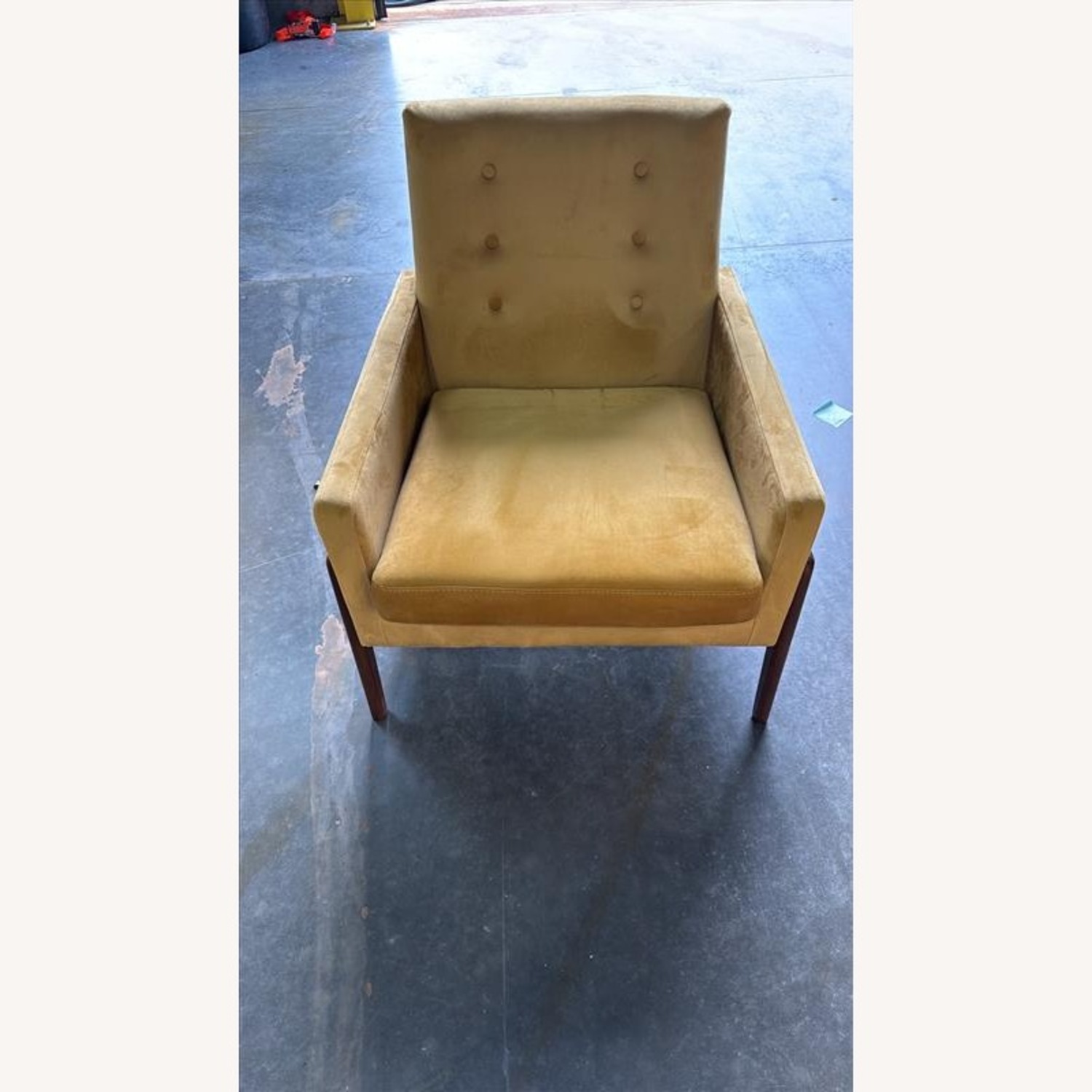 Midinmod Yellow Velvet Armchair - image-1