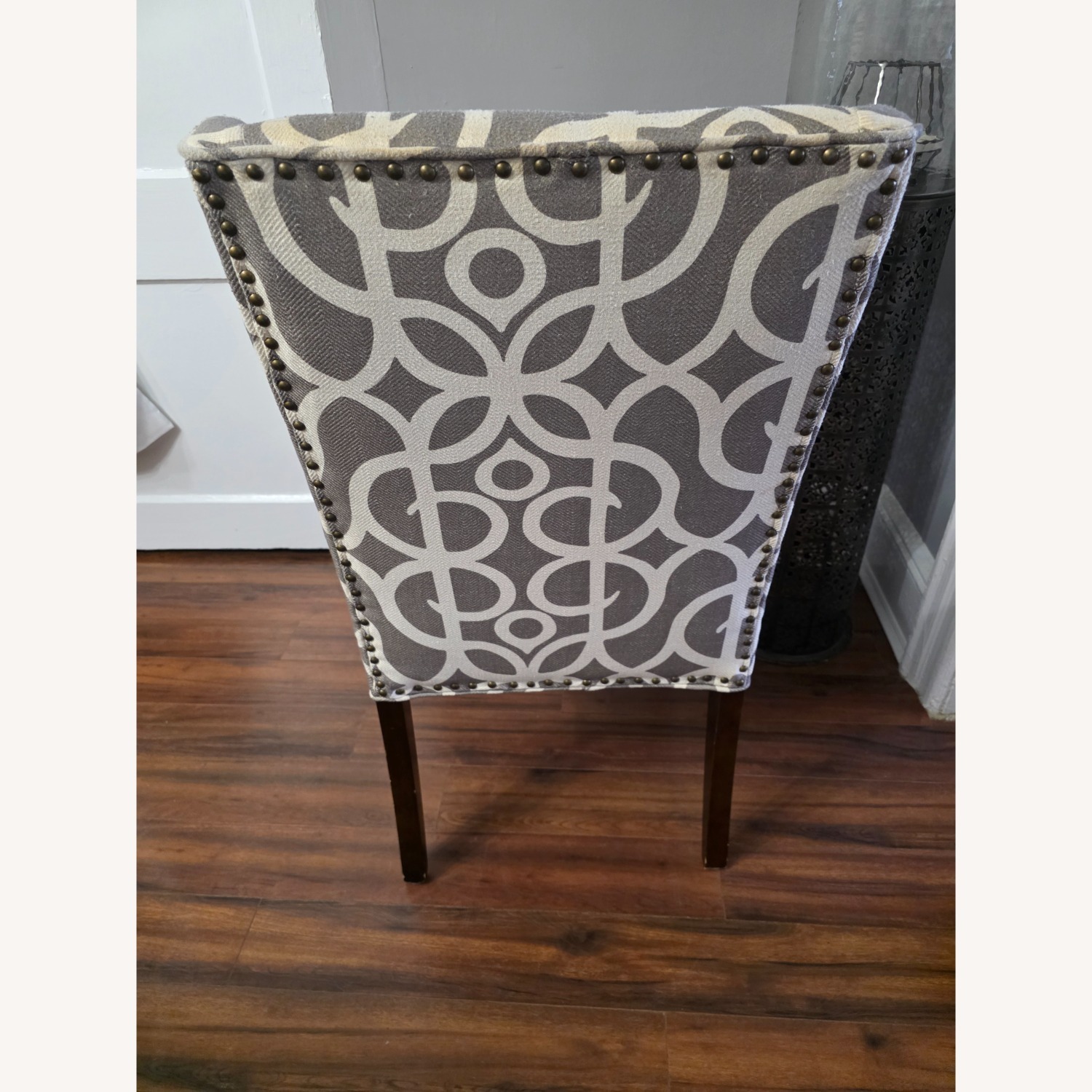 Pier 1 Imports Owen Wingback Light Gray Fabric Dining Chairs - image-3