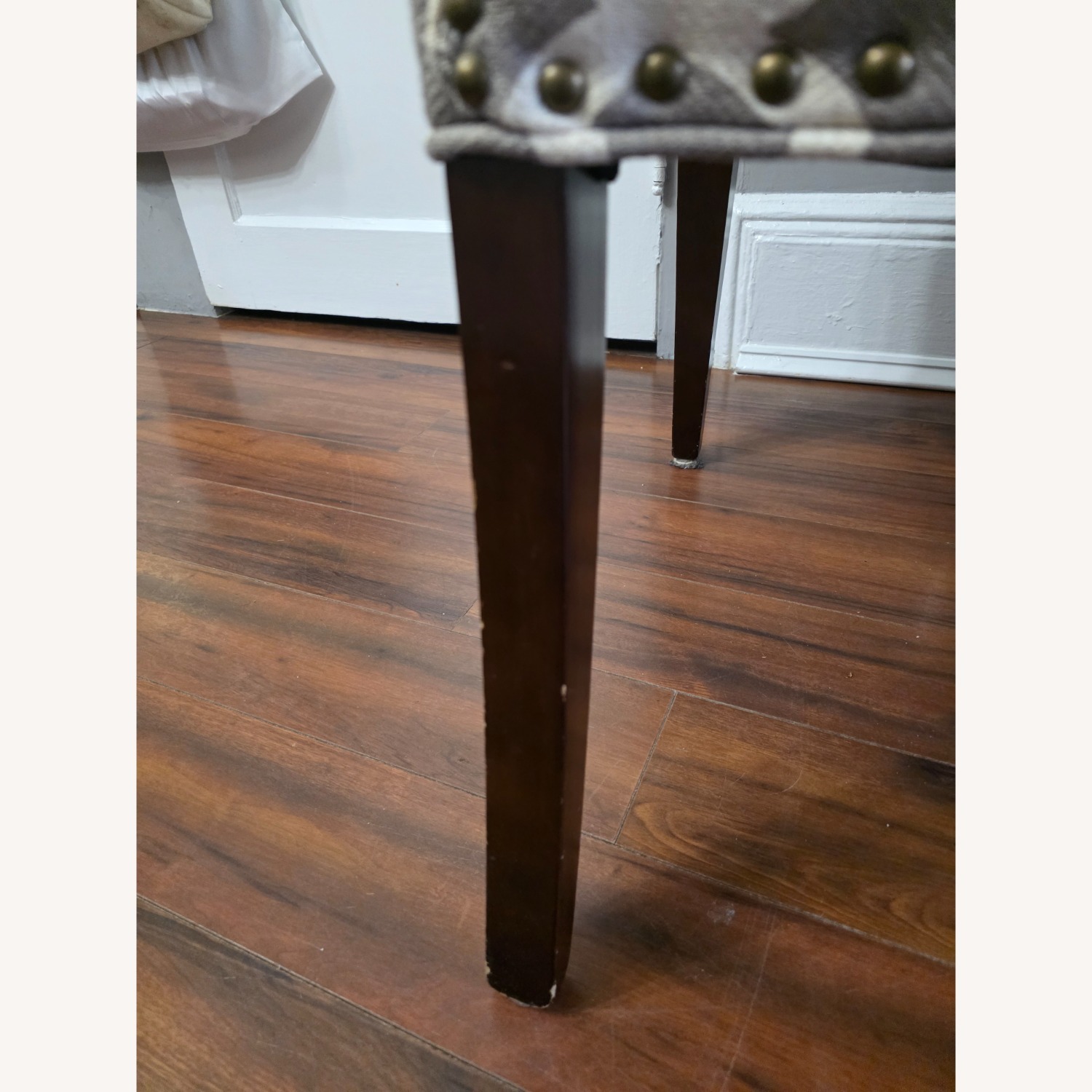 Pier 1 Imports Owen Wingback Light Gray Fabric Dining Chairs - image-5