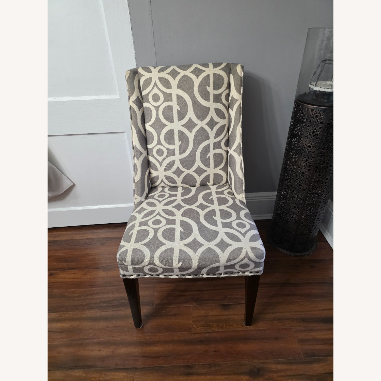 Pier 1 Imports Owen Wingback Light Gray Fabric Dining Chairs - image-2