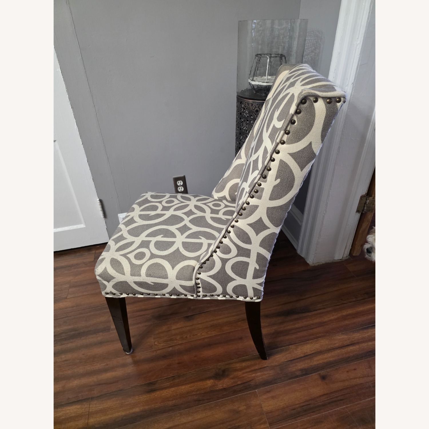 Pier 1 Imports Owen Wingback Light Gray Fabric Dining Chairs - image-4