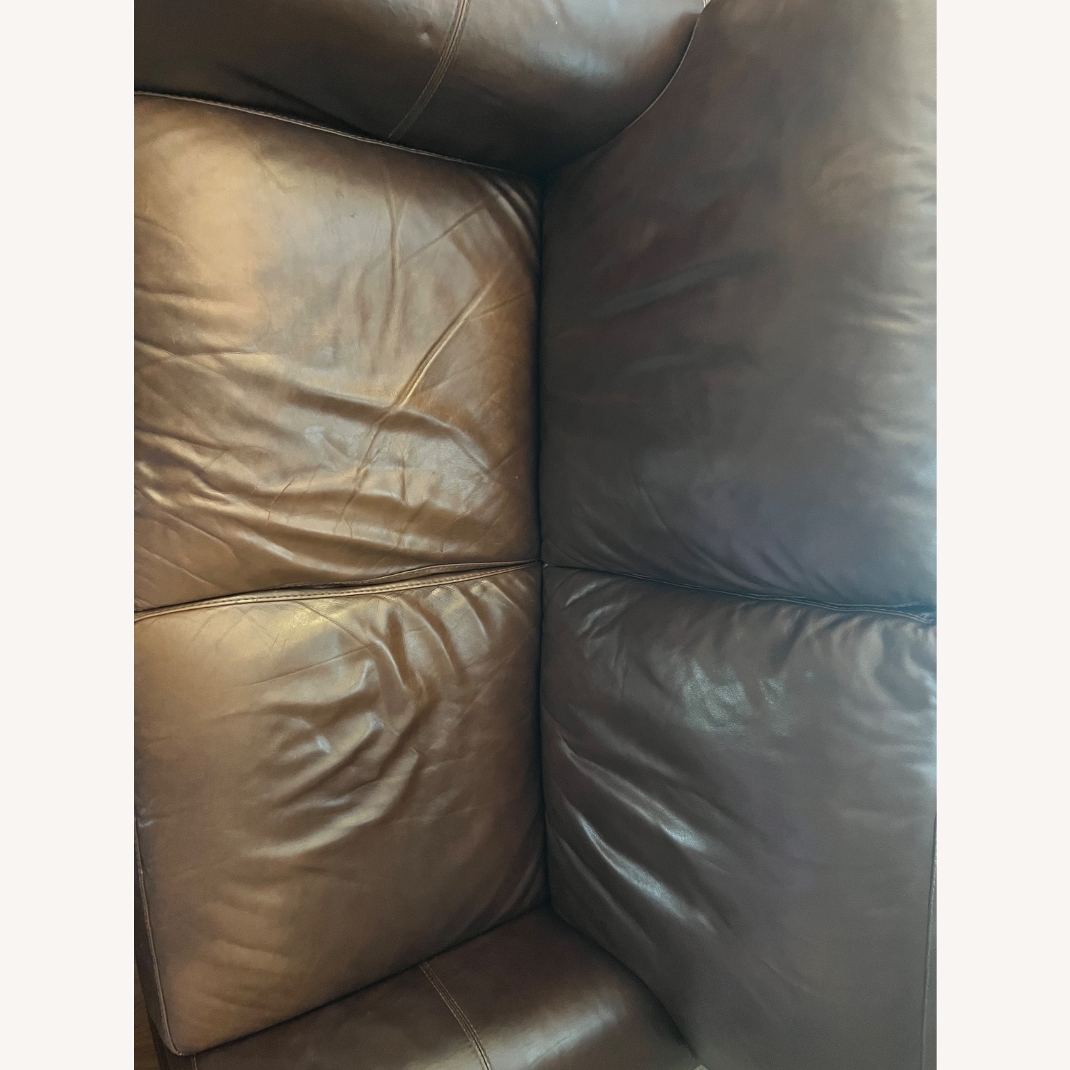 Chateau D'ax Dark Brown Leather Loveseat - image-2