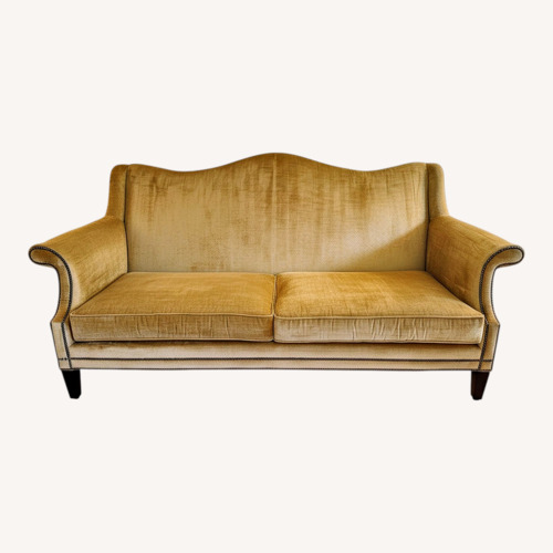 Used Bernhardt Gold Velvet 2 Seater Sofa for sale on AptDeco