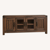 Avondale Dark Brown and Carved Wood Cabinet 