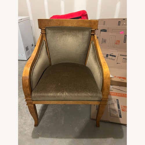 Used London Furniture Green Fabric Accent Chair for sale on AptDeco