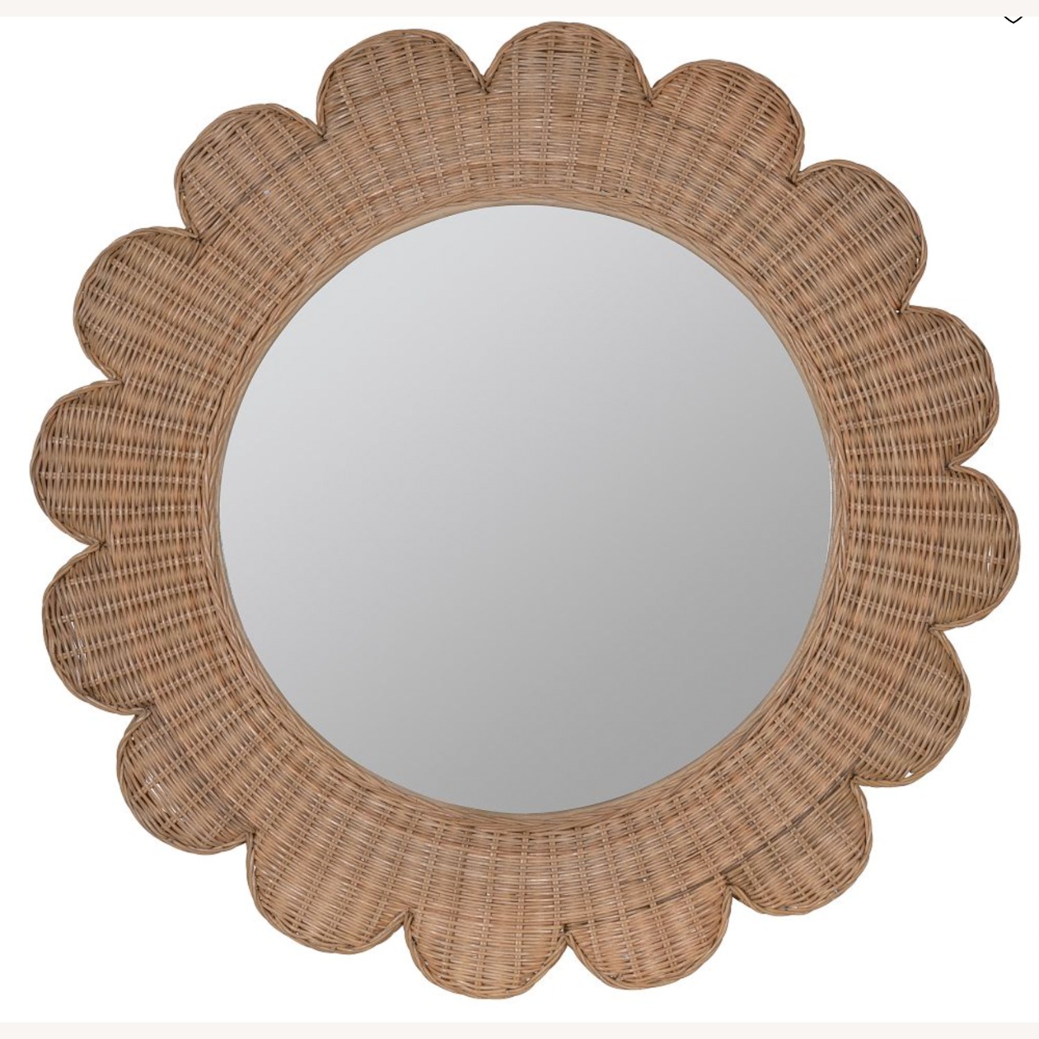 West Elm Rattan Scalloped Wall Mirror - image-1