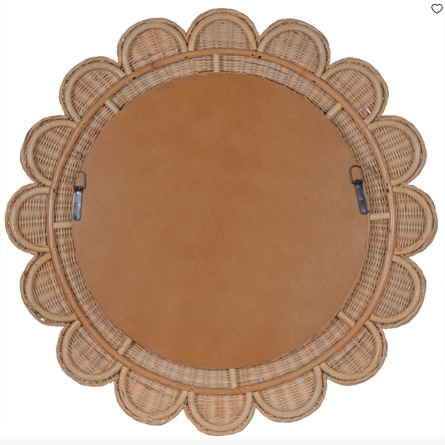 West Elm Rattan Scalloped Wall Mirror - image-3