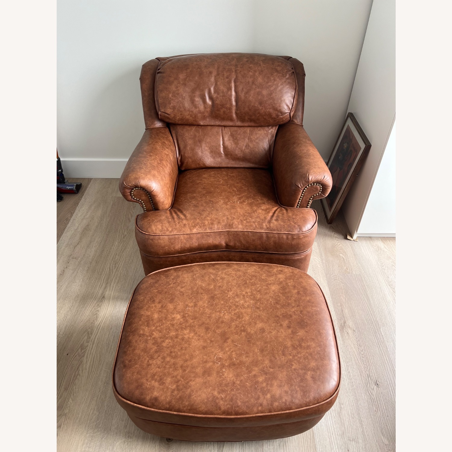 Vintage/Antique Finds Dark Brown Leather Armchair - image-1