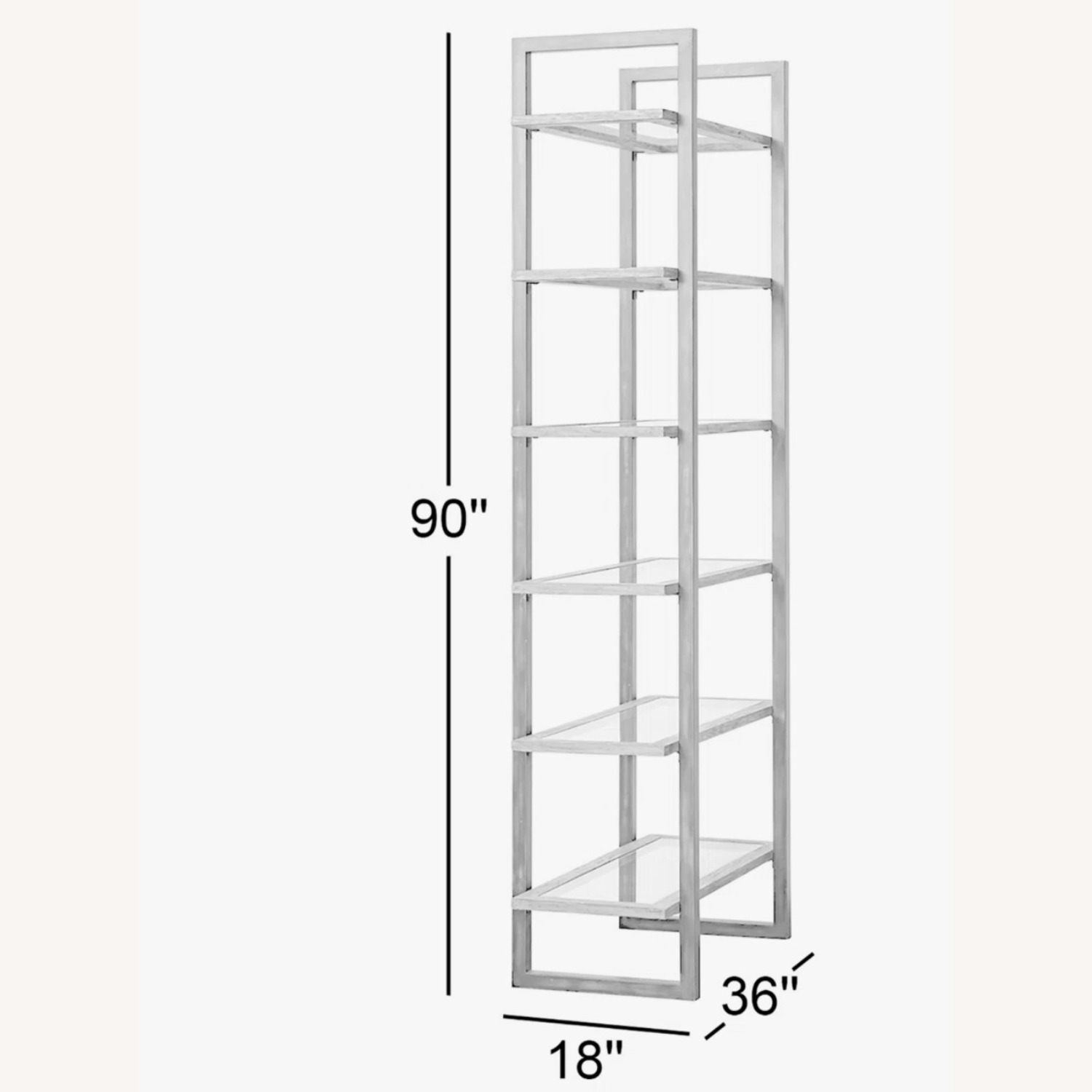 Joss & Main Light Brown Adams Etagere Bookcase - image-2