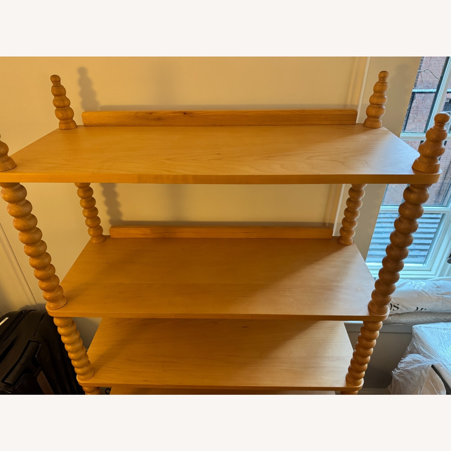 Crate & Barrel Jenny Lind Natural Wood Bookcase - image-5