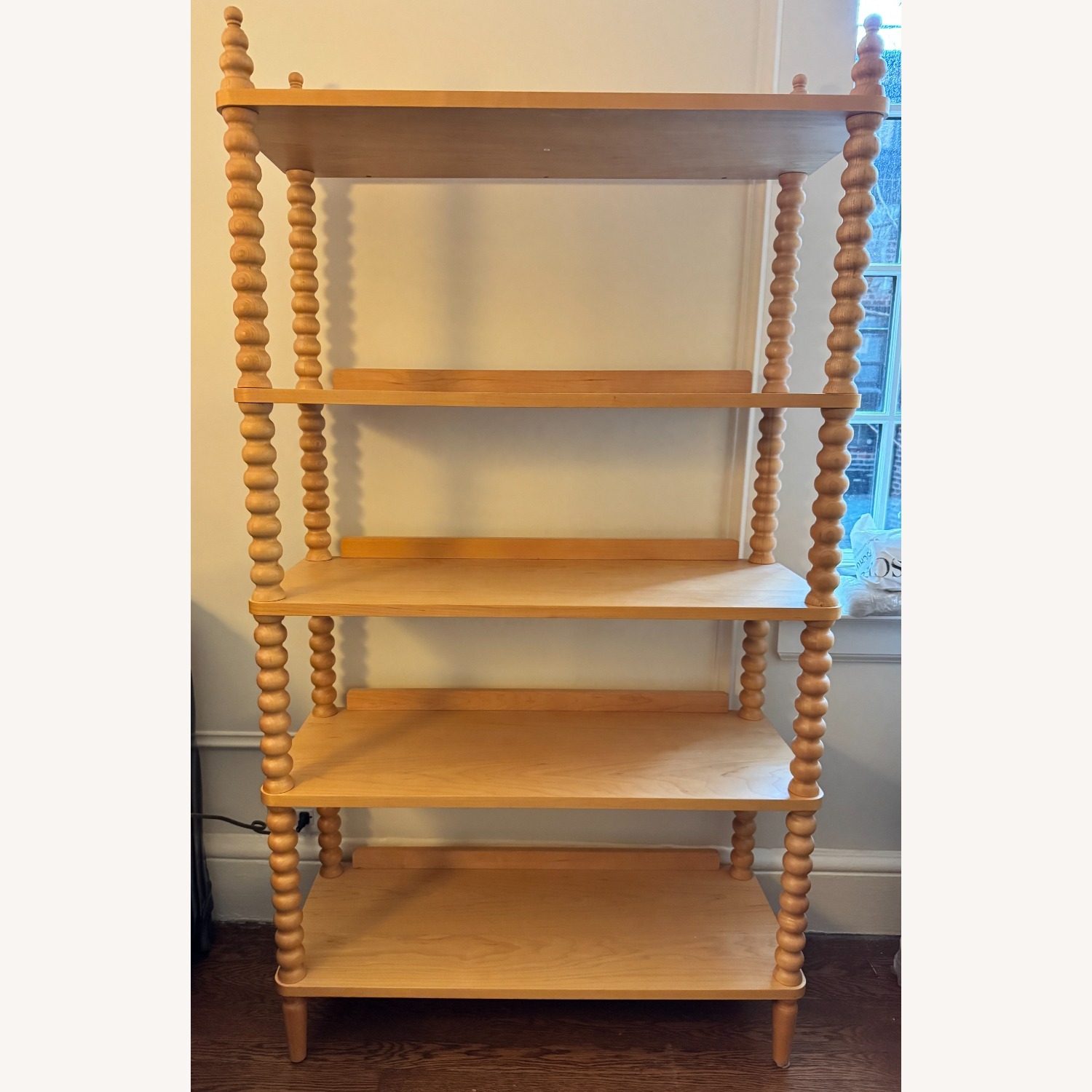 Crate & Barrel Jenny Lind Natural Wood Bookcase - image-3