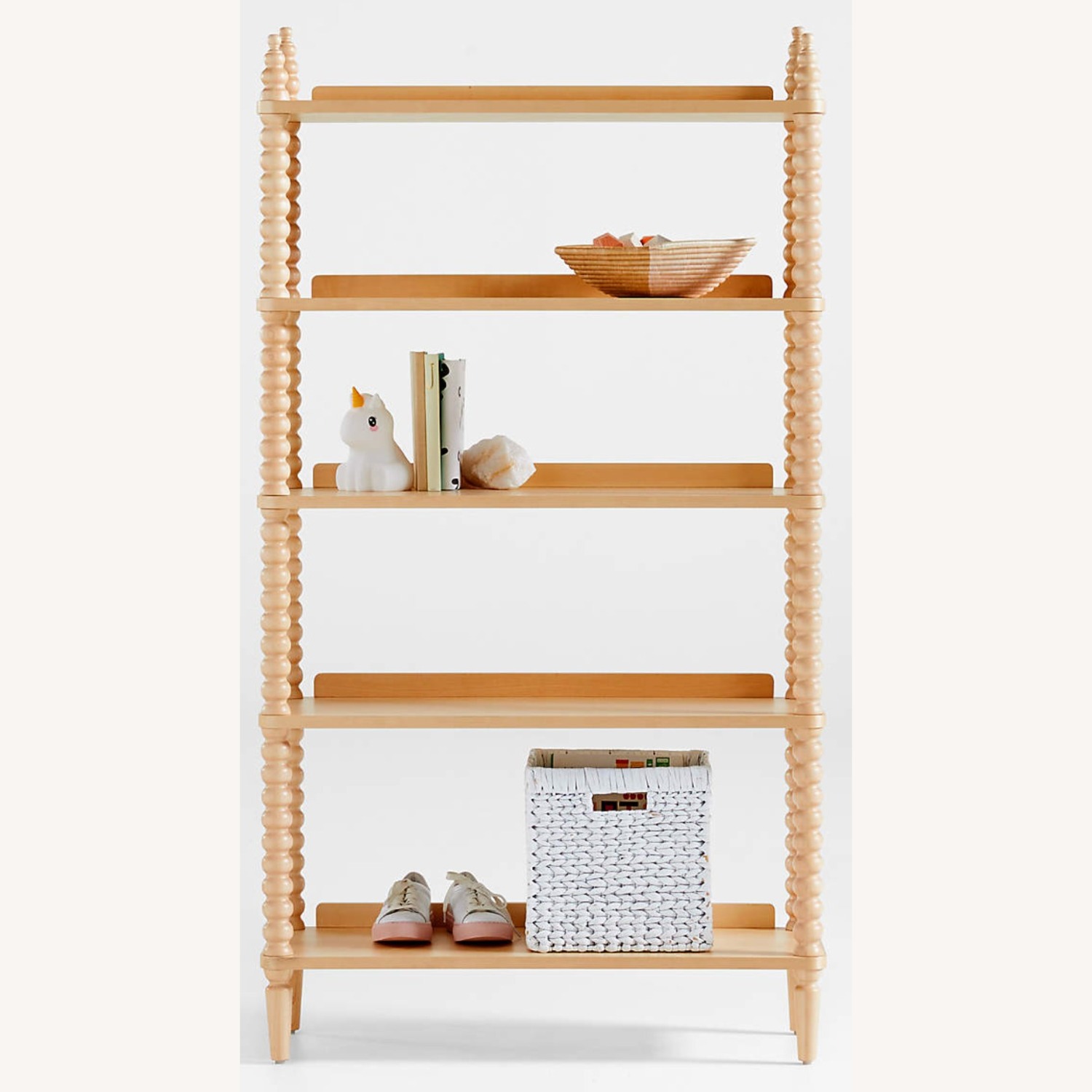 Crate & Barrel Jenny Lind Natural Wood Bookcase - image-2