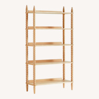 Crate & Barrel Jenny Lind Natural Wood Bookcase
